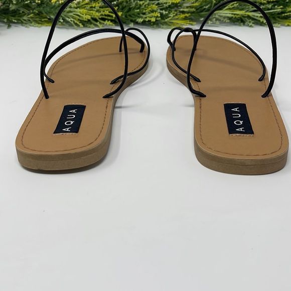 Aqua Womens AQ-Zues Leather Open Toe Strappy Sandal - Picture 6 of 10